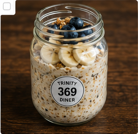 369 Overnight Oats close-up food image
