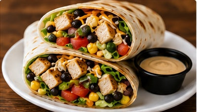 Harmonic Southwest Chicken Wrap close-up food photo