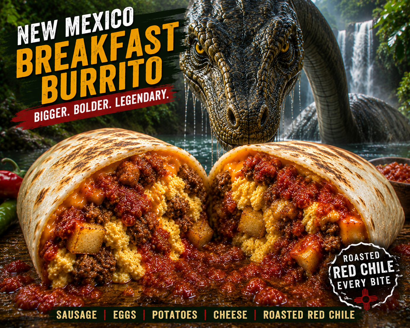 Lockness Red breakfast burrito