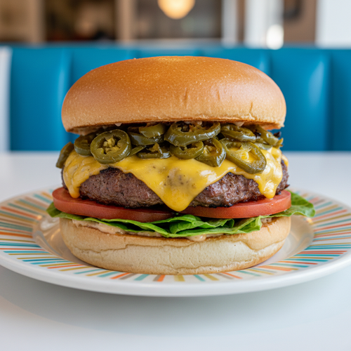 Atomic Green Chile Cheeseburger - Seedless Brioche