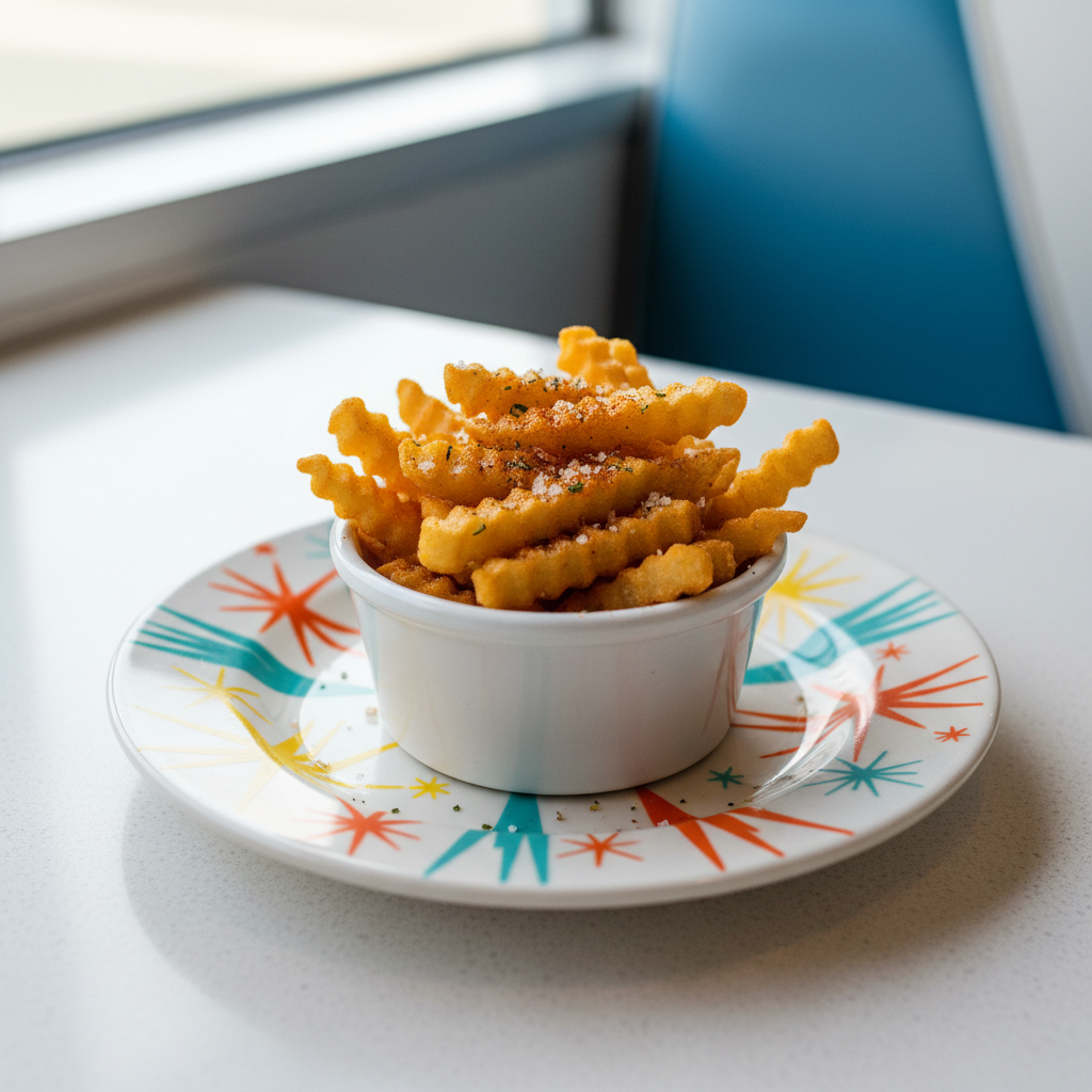 Starlight Gold Fries on starburst diner plate