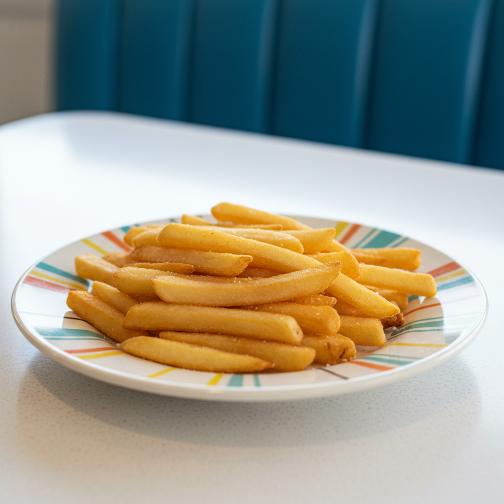 Hangar 18 Fries on starburst diner plate
